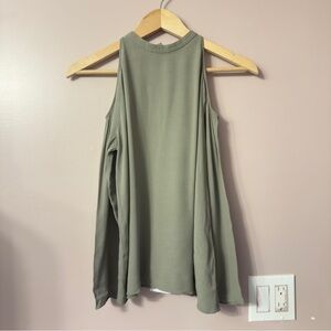 Aritzia Wilfred Free Cold Shoulder Blouse Green Women Size M